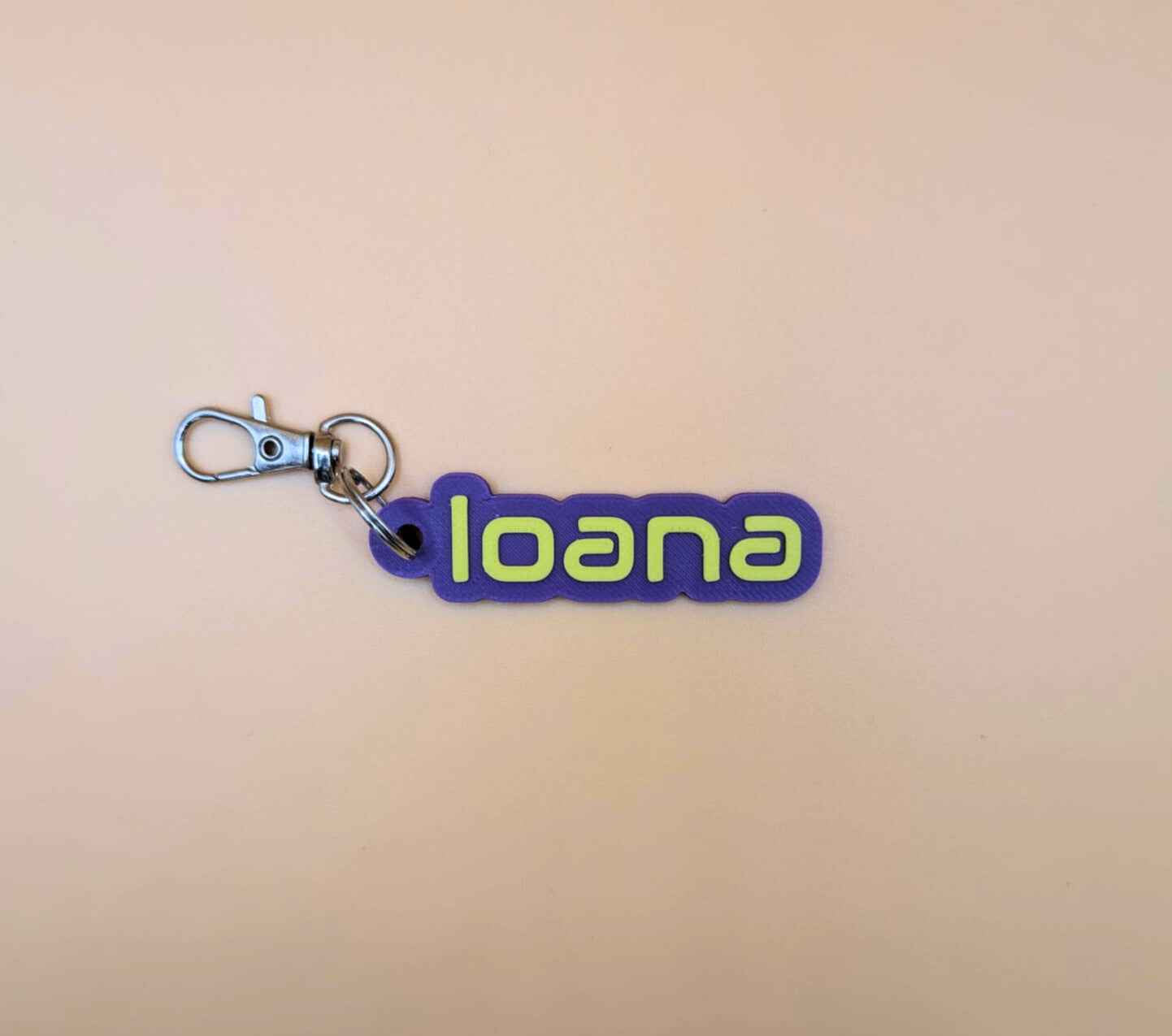 Breloc personalizat cu nume 3D – accesoriu unic pentru chei și cadou original