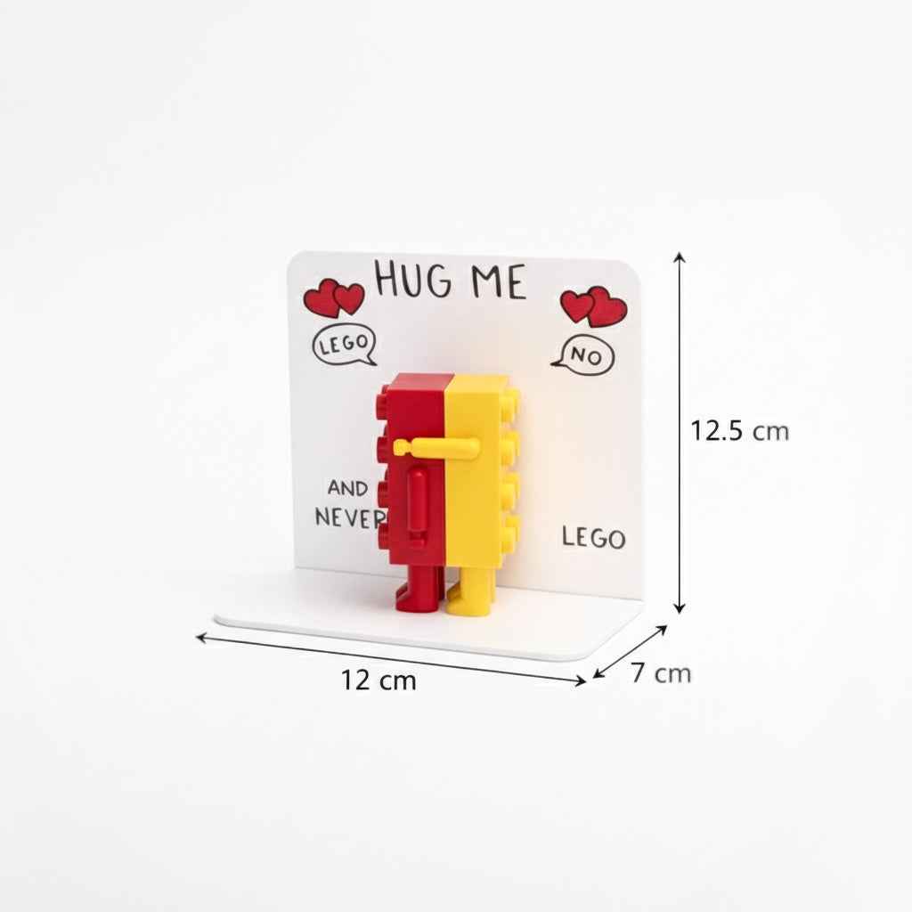 Set Figurine Cuplu Stil Lego - Decoratiune Minimalista Birou si Casa