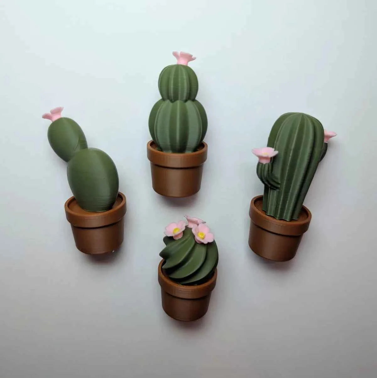 Set 4 magneti cactusi 3D – accesorii decorative pentru frigider si birou
