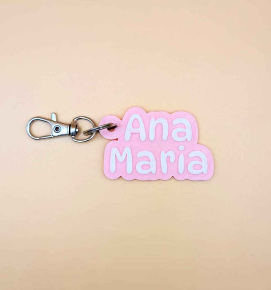 Breloc personalizat cu nume 3D – accesoriu unic pentru chei și cadou original