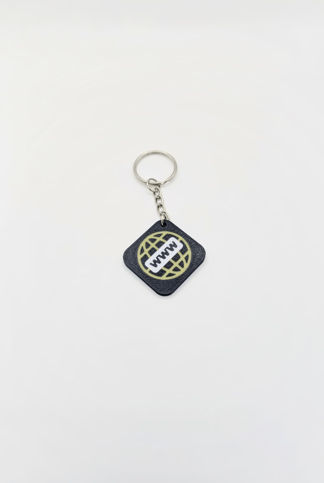 Breloc personalizabil cu simbolul www pentru redirectionare automata catre site-ul afacerii sau portofoliu