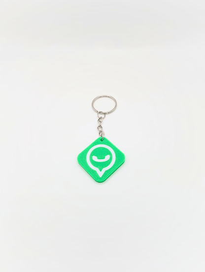 Breloc cu iconita WhatsApp pentru initierea unei conversatii directe fara a mai salva numarul in agenda.