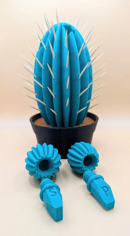 Cactus Party – Suport de scobitori cu solnite si spatiu de depozitare