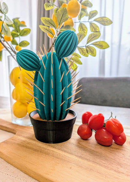 Cactus Party – Suport de scobitori cu solnite si spatiu de depozitare