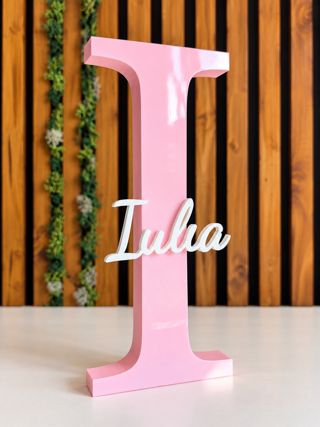 Decor cu inițială și nume personalizat printat 3D