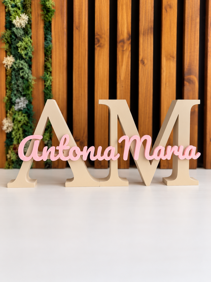 Literă cu nume personalizat pentru decor interior