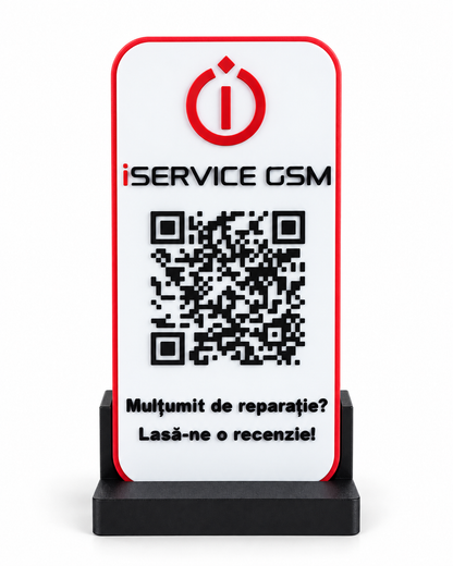 Stand personalizat pentru recenzii Google la service GSM