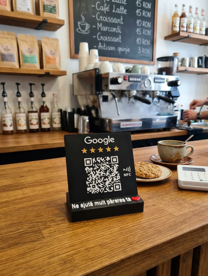 Stand recenzii Google QR NFC – Creste numarul de review-uri eficient