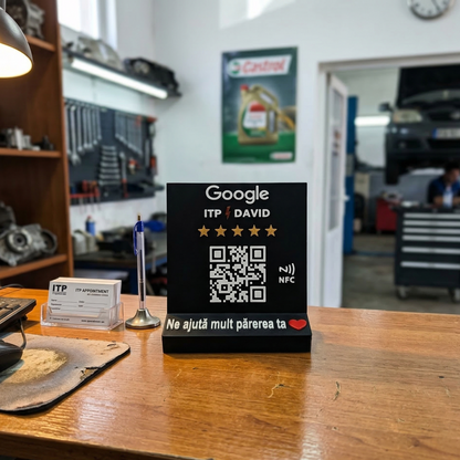 Stand recenzii Google QR NFC – Creste numarul de review-uri eficient