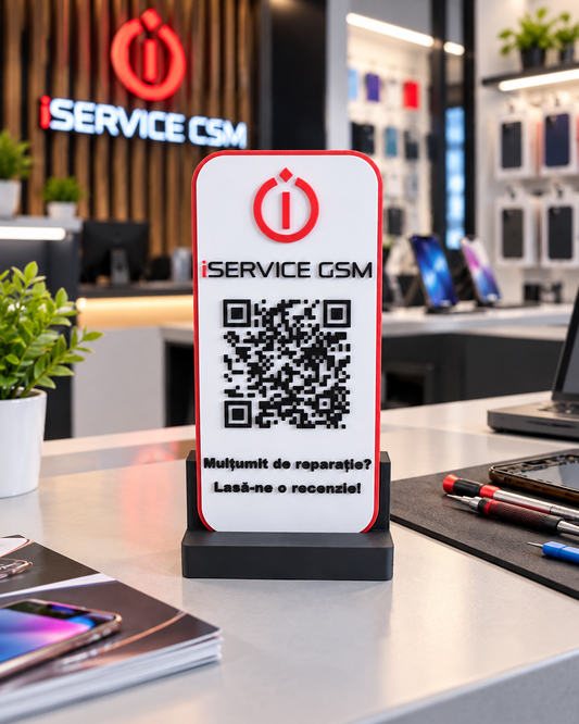 Stand recenzii Google pentru service GSM cu telefon, QR si NFC